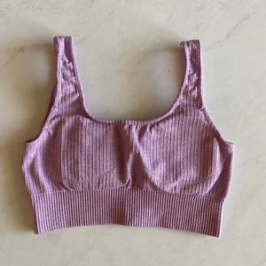 Pilot active purple ribbed set, size S